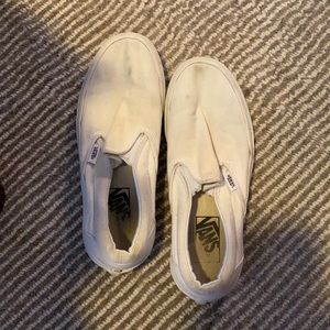 White slip on vans